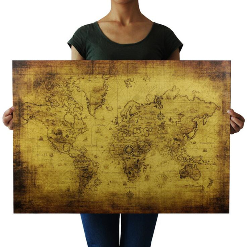Star Map Poster - Lớn 72.5X51.5cm Vintage Cũ Bản Đồ