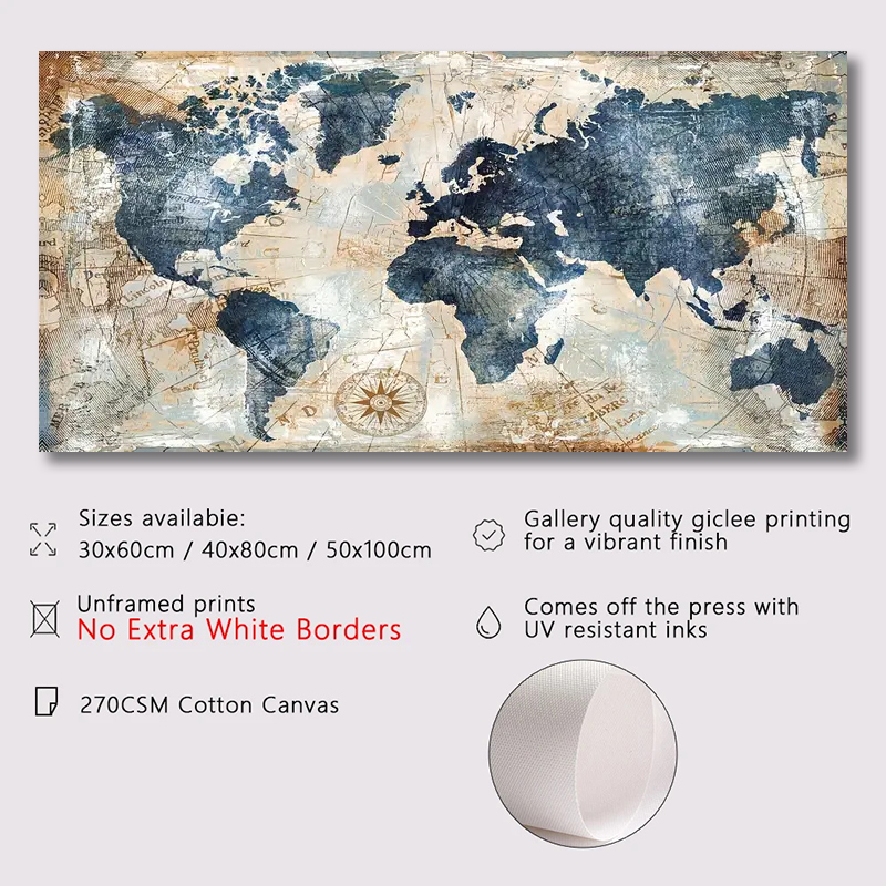 1pc Canvas Poster Vintage Art  - đánh giá và giá Star Map Poster
