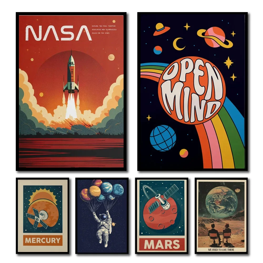 1pc Retro Solar System Planet  - đánh giá và giá Star Map Poster