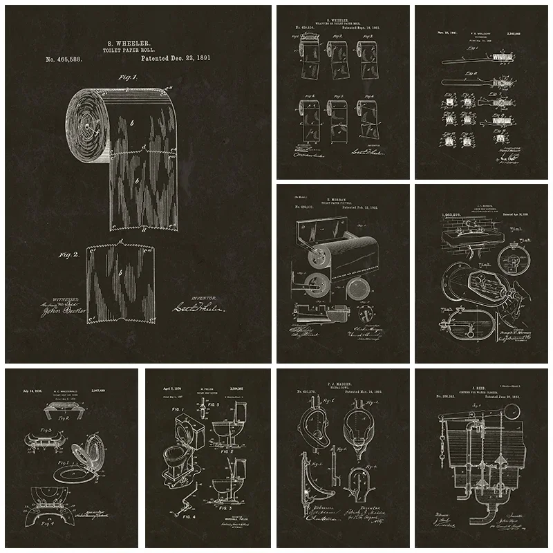 Modern Toilet Paper Blueprint  - đánh giá và giá Star Map Poster