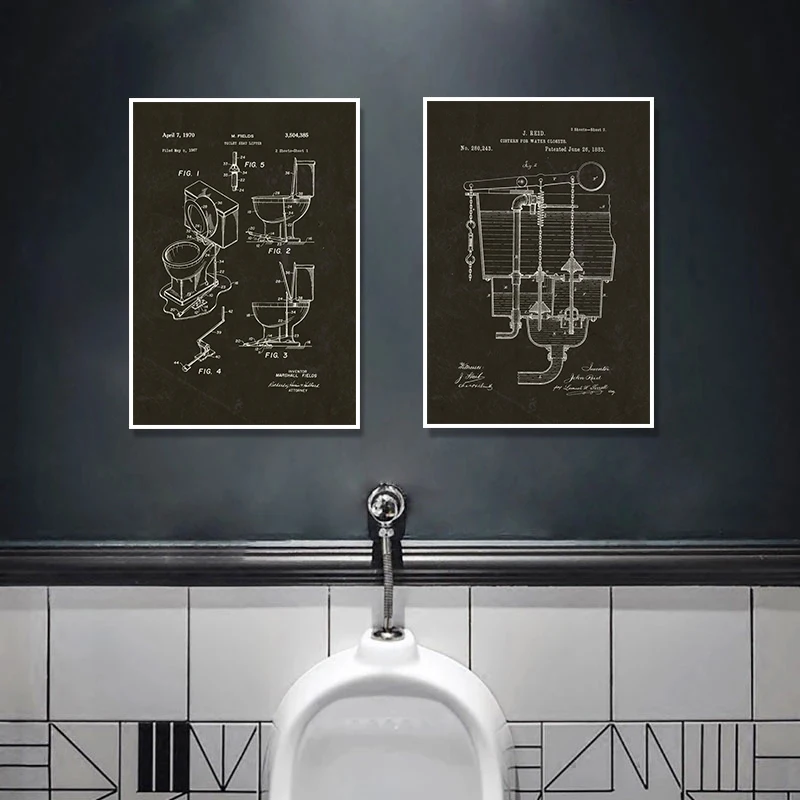 Modern Toilet Paper Blueprint  - đánh giá và giá Star Map Poster