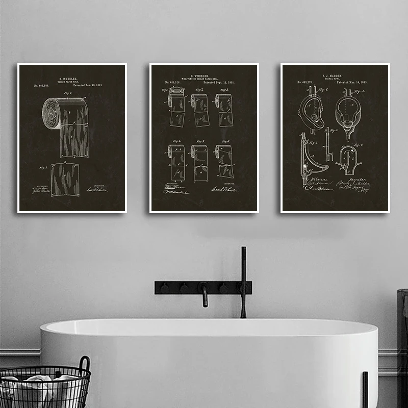 Modern Toilet Paper Blueprint  - đánh giá và giá Star Map Poster